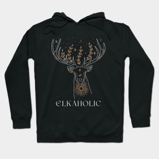 Artistic Elk Elkaholic For Dad Hunter Hoodie